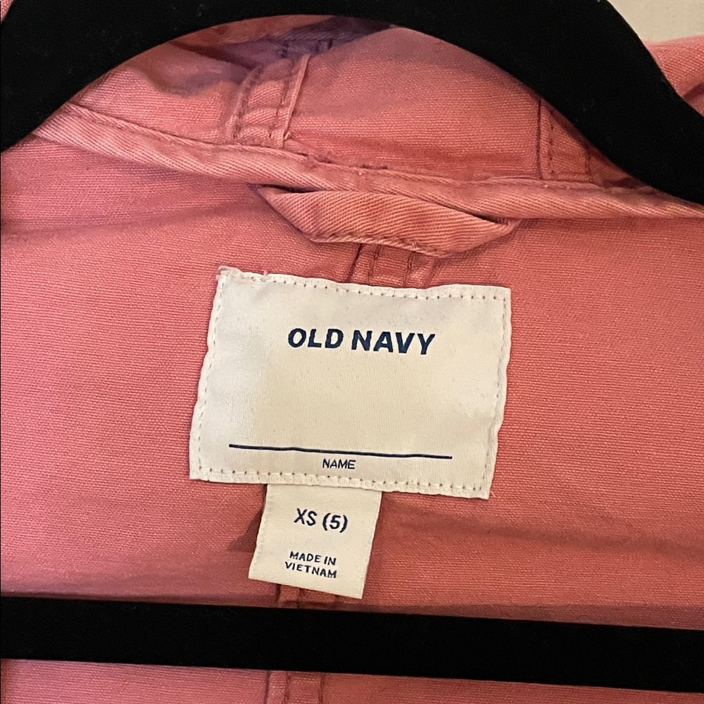Old Navy Girls Cinched Waist Hooded Anorak Dusty Rose Little Girls Size 5t EUC - Picture 4 of 8